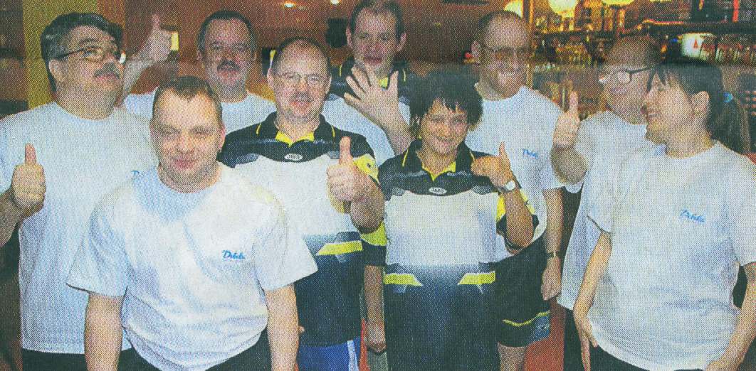 Bild 2: Die Mannschaft des FSV Forst Borgsdorf bei der Landesmeisterschaft im Kegeln